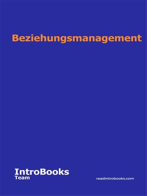 cover image of Beziehungsmanagement